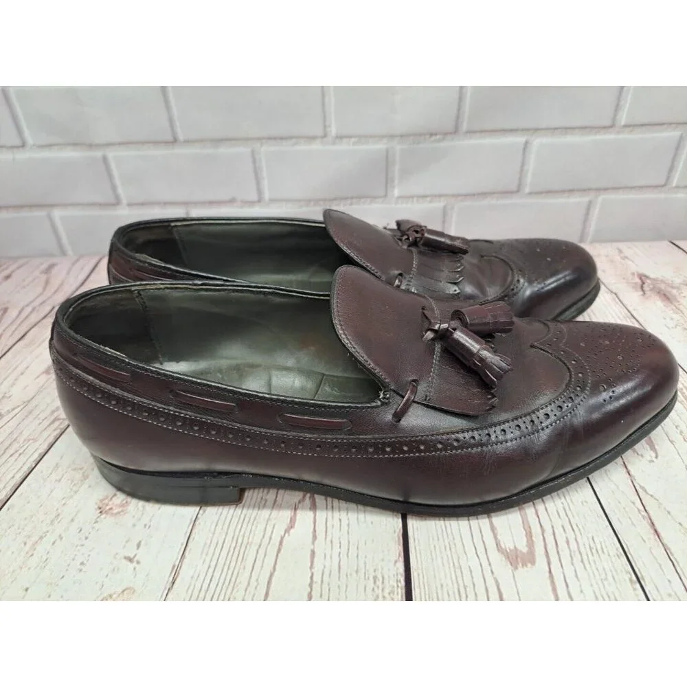 Foot Joy Classics 75713 KO Brown Tassel Loafer Dress Leather ‎ Men's Size 11 C